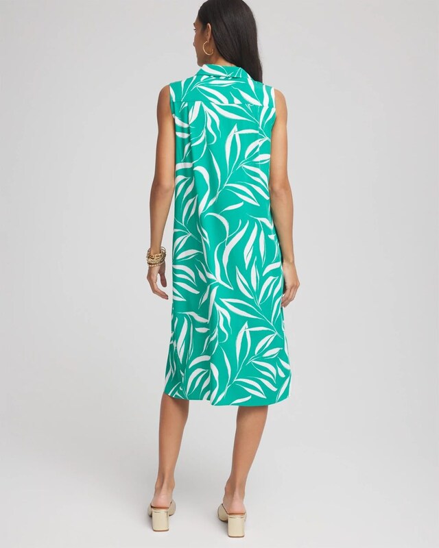 Rayon Silk Sleeveless Shirtdress - image 3